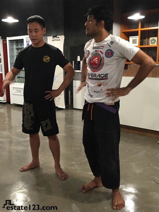 Our instructors for the day: Horng Yaw (left) from Team-X Martial Arts Gym and Shammah (right) from Marcos Escobar Brazilian Jiu Jitsu Academy